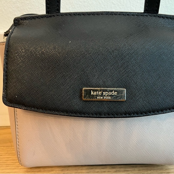 kate spade Handbags - Kate Spade Black and Cream Shoulder Bag with Structured Design